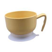Suction Cup Feeding Bowl With Handle Multi-Purpose Portable For Adults On-The-Go Yellow Home Kitchen Restaurant