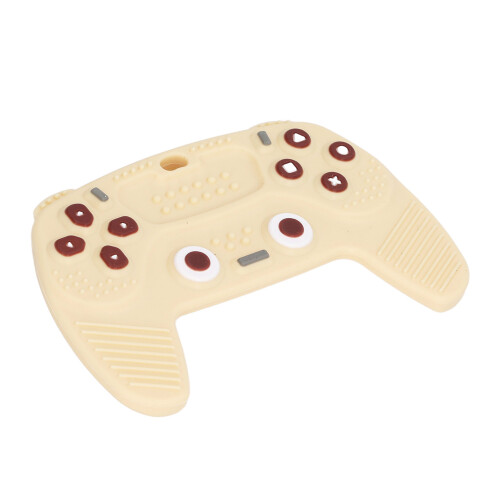 Baby Silicone Teether Toy - Controller Shape, Soft, Beige 2