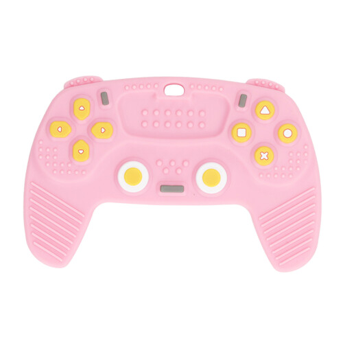 Baby Pink Silicone Game Controller Teether Toy – Soft & Safe Baby Teether 1