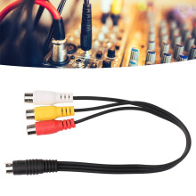 S-Video 4-poliger männlicher Stecker auf 3-RCA-Weibchen Kabel, 1 Fuß lang, doppelt abgeschirmt, AV-Adapter für TV