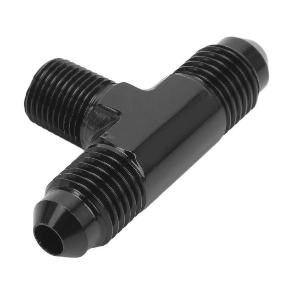 Aluminum Alloy 3-Way T Adapter 4An To 1/8 Npt Fitting Black 9431338317330
