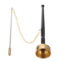 Zen Handbell Copper With Silver Tibetan Healing Bell For Meditation Rituals Solid Wood Handle Buddhist Music Lovers