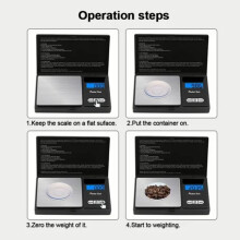 Digitale Waage mit Hintergrundbeleuchtetem LCD, Präzise Messung, Elektronisches Küchenwaage, Schmuckwaage, 1000 g, 0,1 g