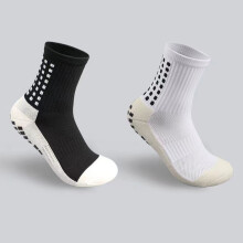 3 Paar Fußballsocken Basketball Sportsocken Rutschfest Mittelschaft Trainings- und Laufsocken Schwarz Weiß Dunkelblau