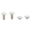 500 Sets White Leather Rivets 6x8mm Iron Double Cover DIY Craft 12