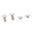 500 Sets White Leather Rivets 6x8mm Iron Double Cover DIY Craft 5