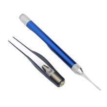 LED-Ohrpinzetten-Set - 750mAh/40mAh - Blau