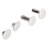 500 Sets White Leather Rivets 6x8mm Iron Double Cover DIY Craft 15