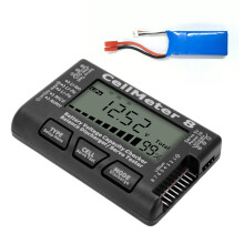 Digitaler Batteriekapazitätsprüfer 2S-8S LiPo Schwarz