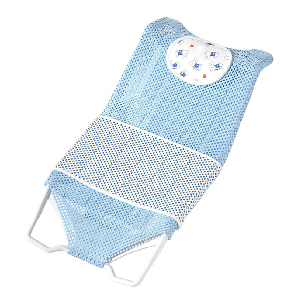 Baby Bath Net Stand with Adjustable Height, Blue, PP Material