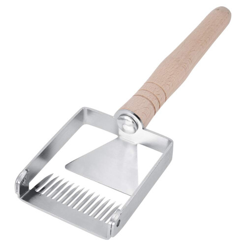 Honeycomb Scraper Stainless Steel Beekeeping Uncapping Fork Knife Set With Wood Handle