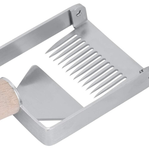 Honeycomb Scraper Stainless Steel Beekeeping Uncapping Fork Knife Set With Wood Handle 2