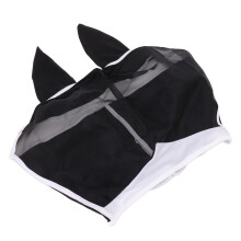Pferde-Fliegenmaske Allround-Netz UV Schwarz L 45x54cm