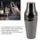 Edelstahl 2-teiliger Martini-Shaker Schwarz 3