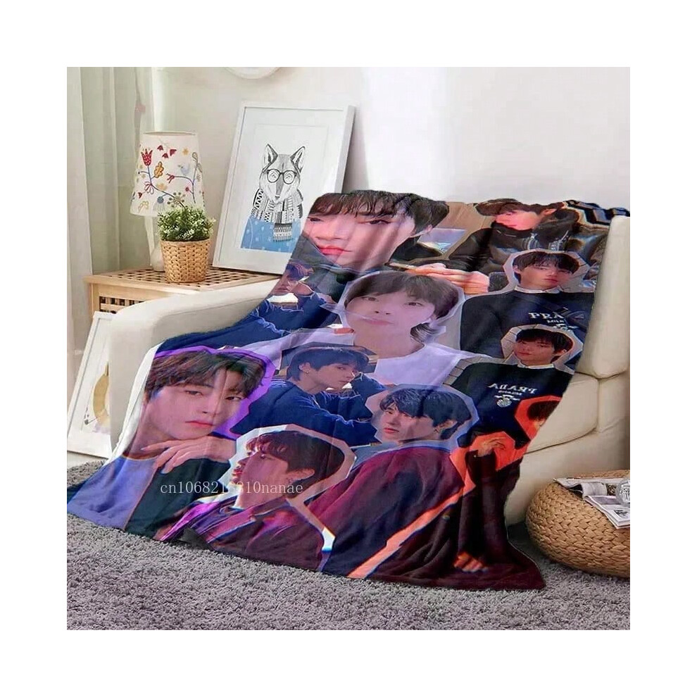 (2, 150x180CM60x72inch) Hwang In Yeop Soft Flannel Blanket Kd Star Poster Blanket Sofa Bed Bedroom Living Room Portable Home Travel Break Blanket-image-OPC-PJH5H75-NEW