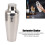 304er Edelstahl Cocktail-Shaker 10,1 Unzen Silber 11