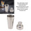 304er Edelstahl Cocktail-Shaker 10,1 Unzen Silber 12