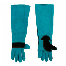 Dog And Cat Protective Gloves Bite-Resistant Long Synthetic Leather Ergonomic Design For Feeding And Care