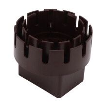 Kunststoff-Downspout-Adapter Ersatz-Downpipe-Umwandler mit Schrauben Braun L 3x4 Zoll