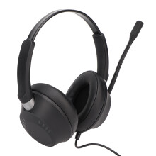Telefonhörer Unterstützung Lautstärkeregler Stummschaltung Binaural 3,5 mm Stecker Kundendienst Headset mit USB-Soundkarte