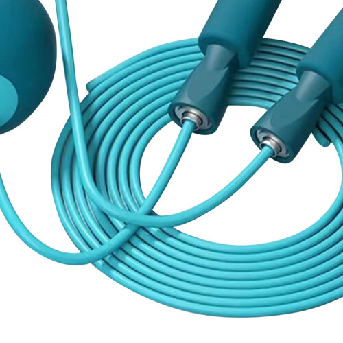 Blue Cordless Skipping Rope with Weighted Balls for Efficient Exercise 2