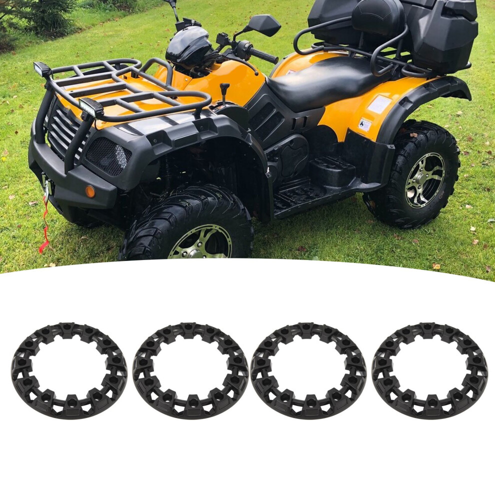 4Pcs Universal Wheel Hub Trim Cover For Atv & Go Kart, 6In Rim Caps 5081338341060