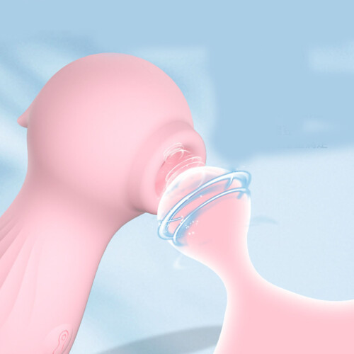 Seahorse-Shaped Tongue-Suction Wand Pink 2