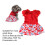 Blumenmuster Polyester Hundekleid Rot Größe S Leichtgewichtig 7