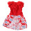 Blumenmuster Polyester Hundekleid Rot Größe S Leichtgewichtig 2