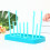 Baby Bottle Drying Rack with Tray, Blue, 23.6x13.4cm, Tri Fold 12