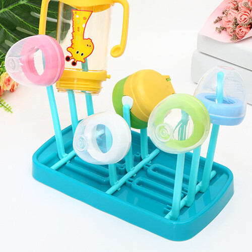 Baby Bottle Drying Rack with Tray, Blue, 23.6x13.4cm, Tri Fold 2