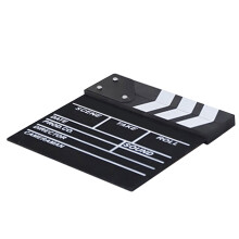 Holz-Filmklappe 20x20cm - schwarze Dry-Erase-Klappe