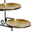 Dreischichtiger Obstkorb-Edelstahl-goldfarben 9