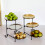 Dreischichtiger Obstkorb-Edelstahl-goldfarben 4