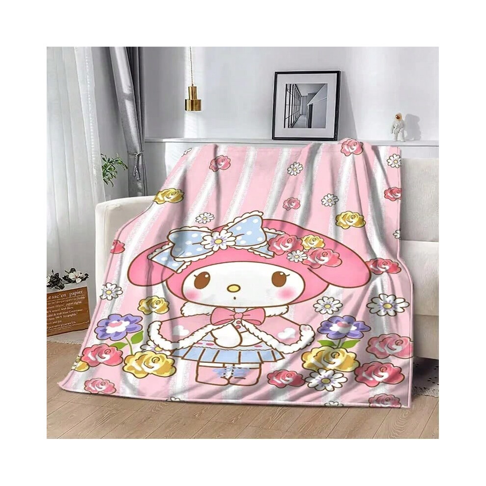 (26, 150X180CM) My Melody Sanrio Plush Blanket Soft Fluffy Quilt Children Nap Throw Cartoon Blankets Sofa Travel Picnic Blanket Adult Girl Gifts-image-OPC-PJH5RD5-NEW