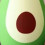 Cartoon-Avocado-Glasflasche 8.5x15 cm Grün 12