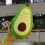 Cartoon-Avocado-Glasflasche 8.5x15 cm Grün 6