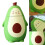 Cartoon-Avocado-Glasflasche 8.5x15 cm Grün 10