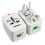 Universal-Reiseadapter 1500W 3.9x5x7.3cm Weiß 1