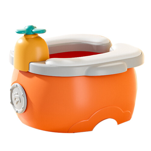 Children Folding Portable Toilet, Leakproof, Orange, Lightweight 1