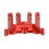 1/10 RC Achsengehäuse Oberer Stangenhalter 55x32mm Rot 15