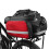 Erweiterbare MTB-Hintertasche 32x25x18 cm Schwarz/Rot/Blau 3