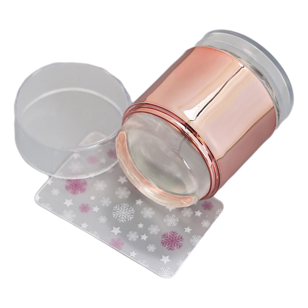 Gold Jelly Clear Nails Stamper Silicone Nail Stamper Kit With Scraper, Rose Nail Art Tools For Home Salon