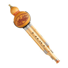 Hulusi Flute Chinese Handcrafted Hulusi Instrument With Storage Bag Key Of C/Bb Folk Instrument