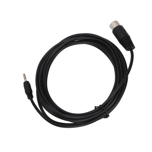 DIN-5-Pin auf 3,5-mm-Klinkenkabel, transparent, 3 m / 9,8 ft, männlich 2