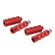 Rote CNC-Aluminium-Fußrasten 6 mm M6 für Motorräder, 2 Paare