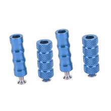 2 Paare CNC-Aluminium Bremsfußrasten - M6 6 mm Blau