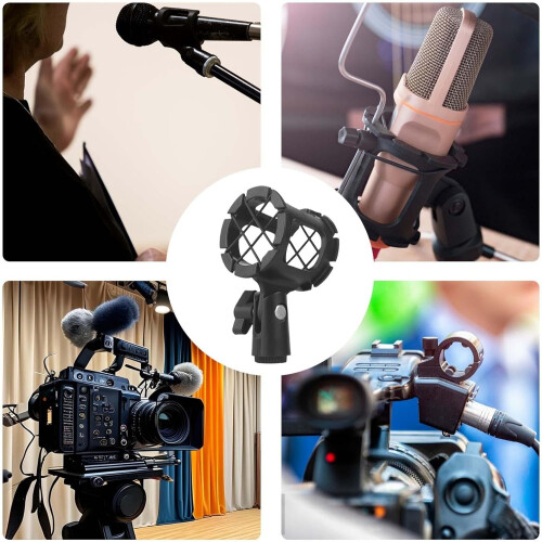 Microphone Shock Absorber Holder Universal Clip Anti Vibration Shock Mount For Studio Recording 2