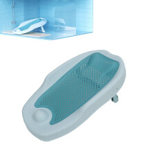 Foldable Heart Shaped Infant Bath Holder - Blue Ergonomic Design