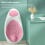 Foldable Pink TPE Baby Bath Support with Ergonomic Round Hole, Safe PP 9